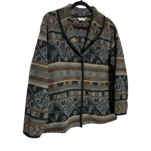 Vintage Sonoma blanket Cardigan Jacket Aztec Southwest Pockets